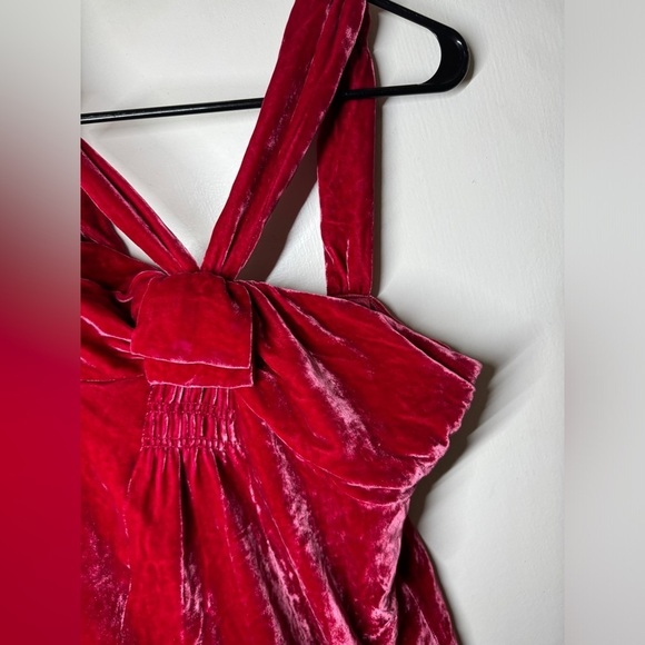 NWT Marc by Marc Jacobs Strawberry Daiquiri Pink Velvet Silk Blend Bow Blouse 6 - Picture 3 of 16